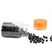 500 PCS Silicone Lined Micro Beads, 5mm Black Color Hair Extension Beads Micro Rings Links Beads for I Bonded Tipped Hair Extensions
