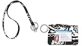 Vera Bradley Zip Id Case and Lanyard in Midnight Paisley