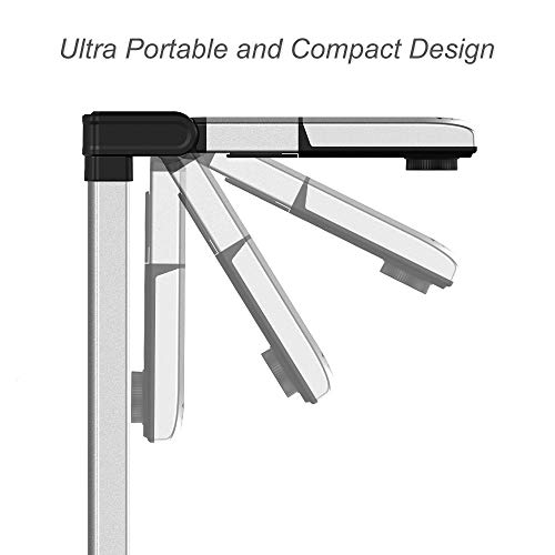 eloam Portable Book & Document Scanner, Auto Flatten, Split & Deskew, Convert Images to Word/Excel/PDF, PC only, 1860TM