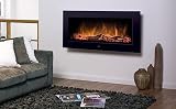 Dimplex SP16E Optiflame Electric Linear Wall Fire Black 2kW Heater Log Effect view 2