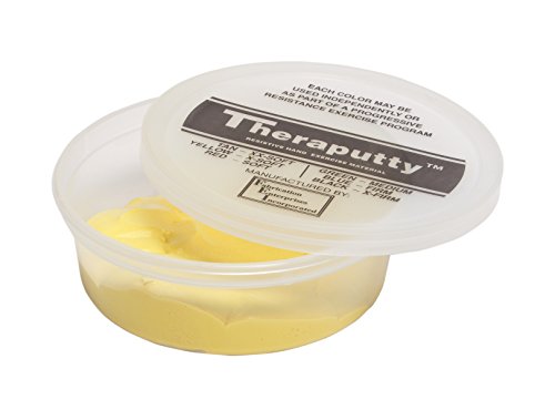 CanDo TheraPutty Standard Exercise Putty, Yellow: X-Soft, 4 oz