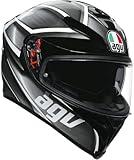 AGV K5 S Tempest Motorcycle Helmet Black/Silver Large