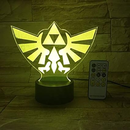 Die Legende Von Zelda Dreieck 3D Usb Led Nachtlicht 7 Farben Illusion Lampe Touch Oder Fernbedienung Kinder Wohnzimmer Schlaf