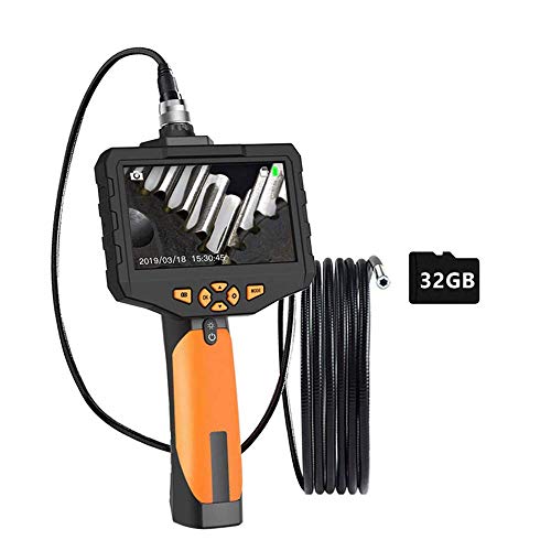 QIANG Endoskope Hand Industrie Endoskopkamera 4.5 Zoll Bildschirm Digitale Inspektionskamera Wasserdicht 1080P HD Mit 6…