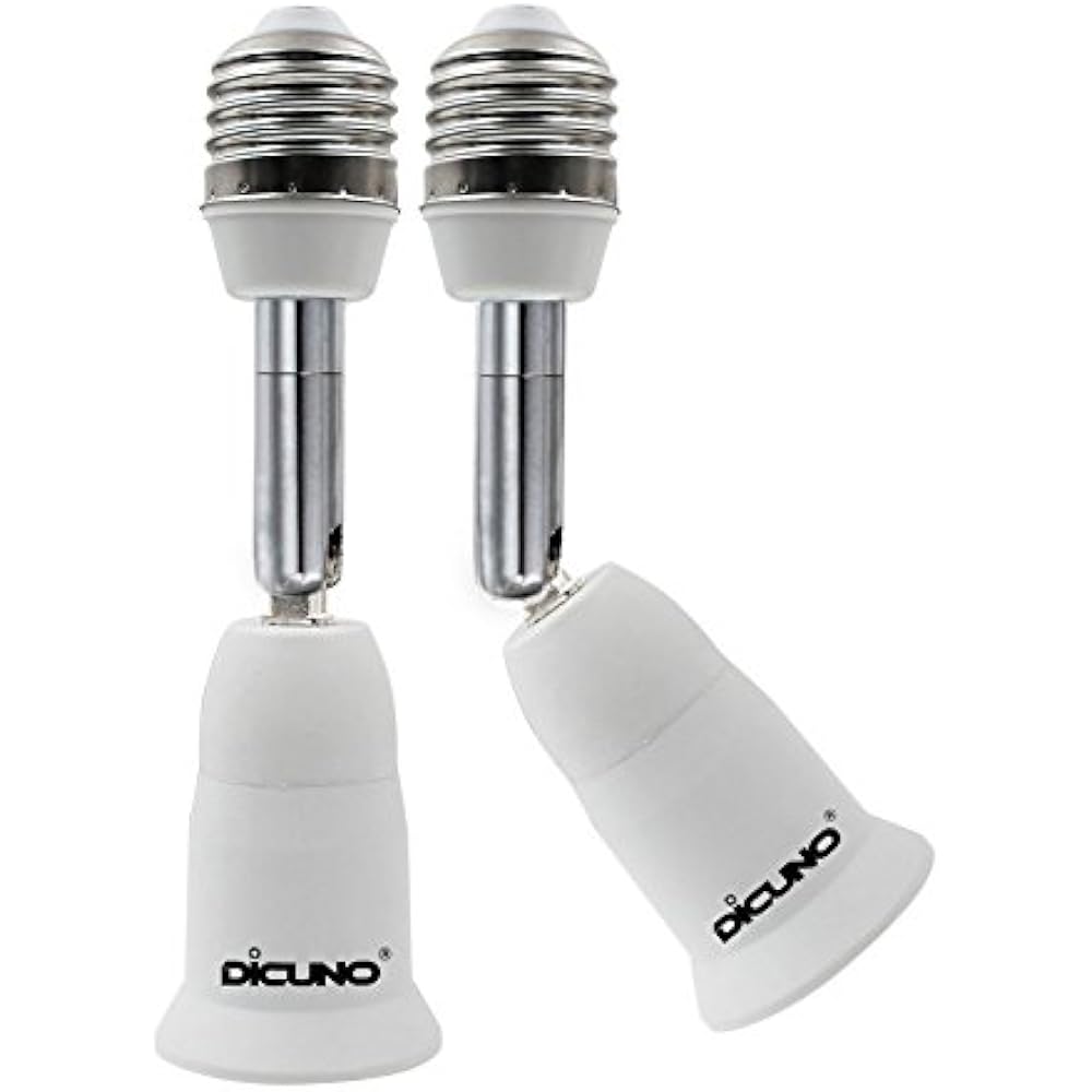 E26 10CM/4.5IN Socket Extender Adapter, To Adjustable Extension