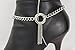 TFJ Women Western Fashion Jewelry Boot Chain Bracelet Silver Metal Ring Fringes Bling Shoe Charm