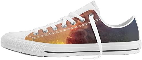 Watercolor Animals Women's Sneakers Casual Canvas Shoes Solid Colors Low Top Lace Up Flat Fashion