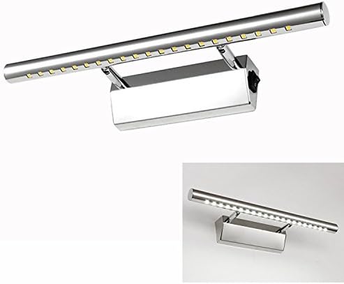 Jentinsun Mirror Front Light 5W LED Modern Waterproof Anti-fog Bathroom Vanity Wall Mounted Sconces Lamp Stainless Steel Fixtures Lighting for Make-up Bedroom Cabinet (Cold White)(Have Switch)
