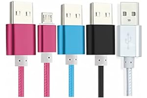 IBARBE 4Pack Micro USB Cable for All Amazon Kindle Fire HD,Kindle Paperwhite, Kindle Touch, Kindle Keyboard, Kindle DX 5ft 2.0 USB to Micro-USB Cable