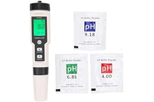 4 in 1 Portable Water Quality Test Pen 0.01-14.00pH Measuring Range Digital Tester for pH ORP H2 Hydrogen Temperature with AT
