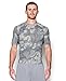 Under Armour Men's UA HeatGear Armour Printed Short Sleeve Compression Shirt Medium Overcast Gray