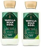 Bath and Body Works 2 Pack Vanilla Bean Noel Super Smooth Body Lotion 8 Oz