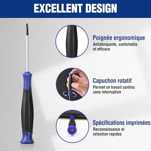 WORKPRO 10 Piece Precision Screwdriver Set Cr-V with Magnetic Tip and Storage Bag
