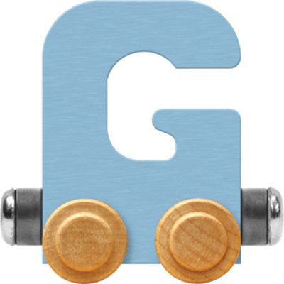 NameTrain Pastel Letter Car G - Made in USA (Blue)