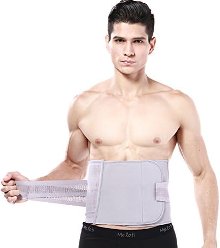 Waist Trimmer Belt Lightweight Elastic Sports Belt Breathable Lumbar Lower Back Brace Belt Body Shaper Weight Loss Exercise Belly Men Women Gray