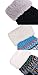 Arctic Paw Kids Winter Gloves - 3 Pairs Sherpa Lined Knit Mittens for Boys, Black+Fair Isle/Black+Fair Isle/Blue