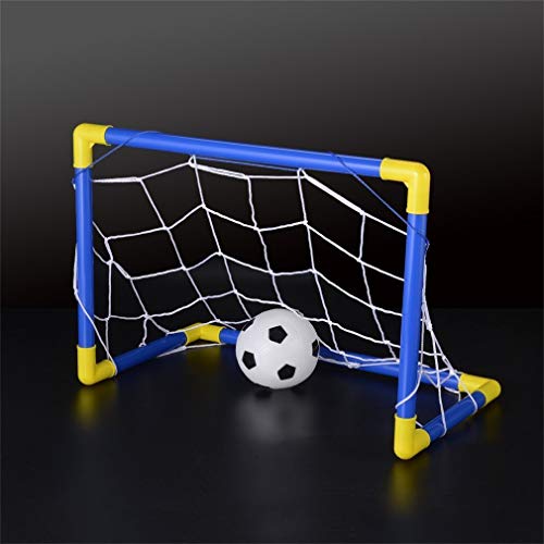 Folding Mini Football Soccer Goal Post Net Set with Pump Kids Sport Indoor Outdoor Games Toys Child Birthday Gift Plastic