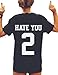 Yonala Fashion Letter Print Cotton Casual T-shirt Tops,Small,Black
