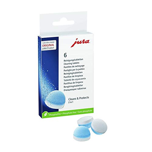 Jura 64308 Pastillas de limpieza para todos los centros de café automáticos Jura, 6 unidades