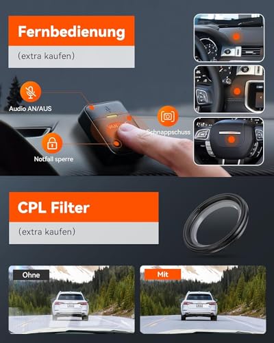 VANTRUE N5 4-Channel STARVIS 2 Dash Cam 5GHz WIFI GPS, 1944P/2.5K + Triple 3HDR 1080P Car Camera, Car Dashcam Voice Control 24h. Buffer Parking Mode, APP & 160°IPS Max 512G