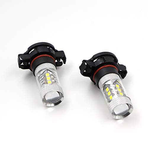 PSX24W 2504 12276 Fog Light Bulbs LED PSX24W Ultra Bright 16 SMD 3030 Gold Yellow DRL Daytime Running Light Bulbs Lamps (Pack of 2)