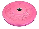 25lb Pink Bumper Plate Pair Solid Rubber with Steel Insert - Great for Crossfit Workouts - (2 X 25 lb Pound Pink Plates)