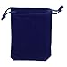 Ellami 80 Pieces Wholesale Lot - Royal Blue Velvet Cloth Jewelry Pouches/Drawstring Bags 4
