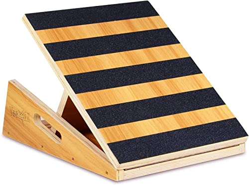 Yes4All Fitness Slant Board - Tavola inclinata, strumento per lo stretching dei polpacci - Palestra antiscivolo che si alza da 3 a 5 altezze per lo stretching muscolare a casa