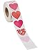Juvale 1000-Count Heart Sticker Labels on Roll for Valentines Day, Kids, Favors, Classroom, 1.5 Inches