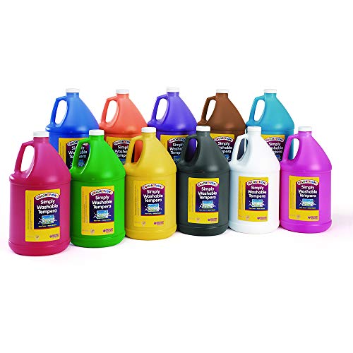 Colorations GWSTOR Washable Tempera Paint, Gallon, Orange, Non Toxic