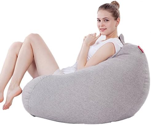diandiandidi Removable Home Furniture Sprinkles Bean Bag Chair Creative Lounger Sofa Tatami(31" X 35", Light Gray)