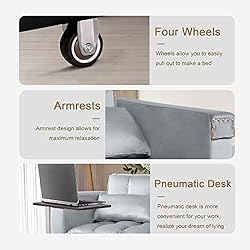 Convertible Sofa Bed, 3-in-1 Multi-Functional
