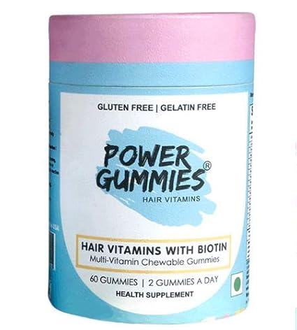 Power Gummies Hair Vitamin With Biotin Blue 60