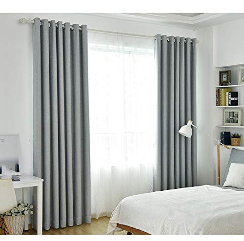 Jun Drapes Simple Modern Solid Color Thickening Blackout Curtain