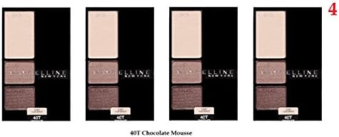 (Pack of 4) - VALUE PACK! - Maybelline New York Expert Wear Eyeshadow Trios, 40T Chocolate Mousse