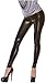 ToBeInStyle Women's Seamless Stretchy Shiny Elastic Metallic Leggings Plus Sizes