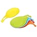 VILONG Kitchen Silicone Spoon Rest, Flexible Almond-Shaped Silicone Kitchen Spoon Holder, Cooking Utensil Rest Ladle Spoon Holder 5-Pack, Vibrant Colors