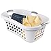 Sterilite 12108006 1.25 Bushel/44 Liter Ultra Hip Hold Laundry Basket, White Basket w/ Titanium Inserts, 6-Pack