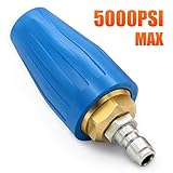 PENSON & CO. 4.0 GPM Turbo Rotary Rotating Nozzle for Pressure Washer 1/4" Quick Connect 5000PSI