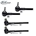 DLZ 4 Pcs Front Suspension Kit-2 Inner 2 Outer Tie Rod Ends Compatible with Ram 1500 RWD 2000 2001, Ram 2500 3500 RWD 2000 2001 2002 ES3539 ES3540