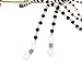 Kalevel Eyeglass Chain Holder Glasses Strap Beaded Sunglass Chains for Women (Black)