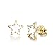 8 Pairs Small Cute Simple Post Stud Earrings Set for Girls Kids Gold Tone Mix and Match (Mix-1)