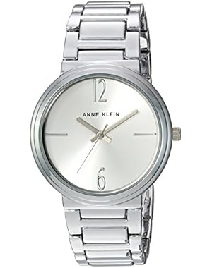 Women's Quartz Metal and Alloy Dress Watch, Color:Silver-Toned (Model: AK/3169SVSV)