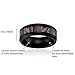 Cavalier Jewelers 8MM Women's Titanium Ring Wedding Band | Black Plated with Camouflage on Pink Background Inlay | Beveled Edges