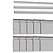 Proslat 88107 Heavy Duty PVC Slatwall Garage Organizer, 8-Feet by 4-Feet Section, 10 Panels, Light Grey