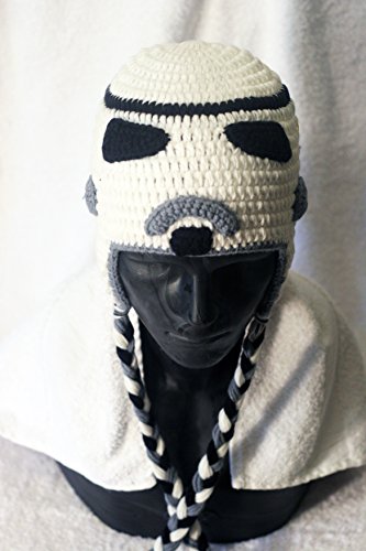 Milk protein cotton yarn handmade Stormtrooper hat - fits Adult Male