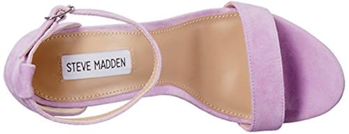 Steve Madden Women's Carrson Heeled Sandal, Lavender Suede, in