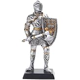 PTC 5 Inch Armored Medieval Knight with Axe and Shield Statue Figurine