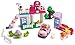 PlayBuild Supermarket Building Blocks Set – 95 Pieces – Includes Grocery Store, Cash Register, House, Tree, Car, Food, Mom & Girl Minifigures, Dog, Rabbit & More –Compatible with Lego Duplo