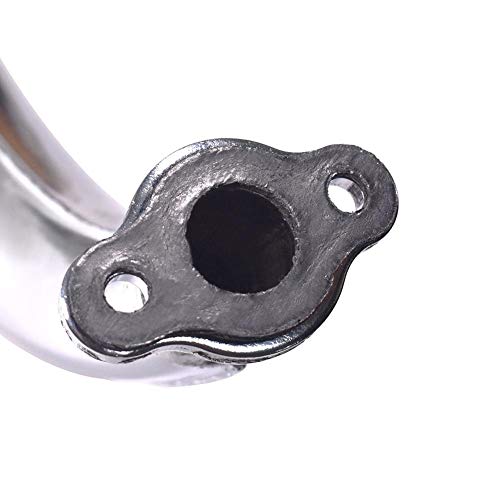 Niome Chrome Muffler Exhaust Pipe For 80cc 66cc 49cc Motorized Bicycle Engine Part Replacement - Thumbnail 3